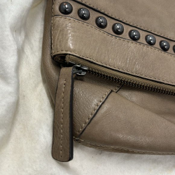 Banana Republic Thick Leather Clutch Bag Embellished with Metal Studs - Picture 14 of 17